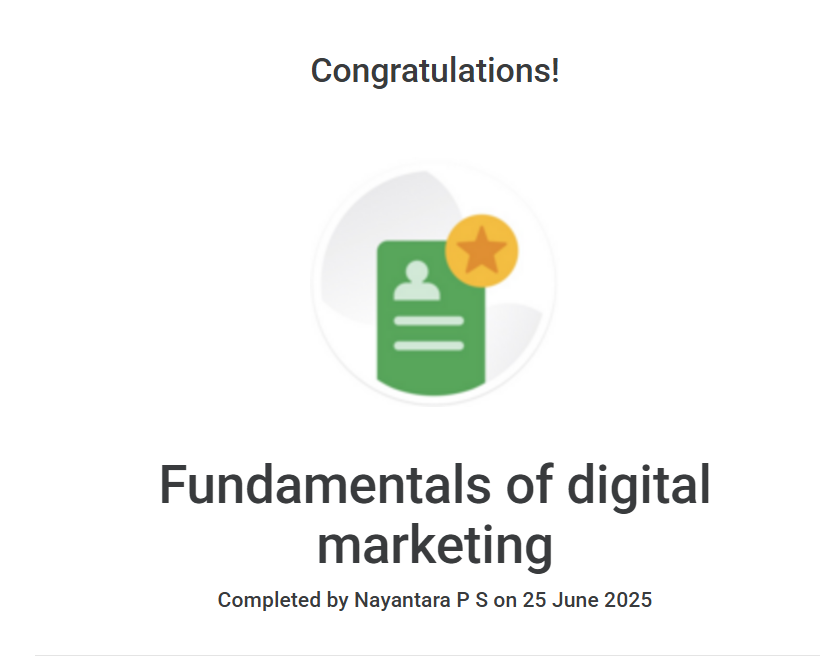 Home Google Digital Garage Fundamentals of Digital Marketing certificate